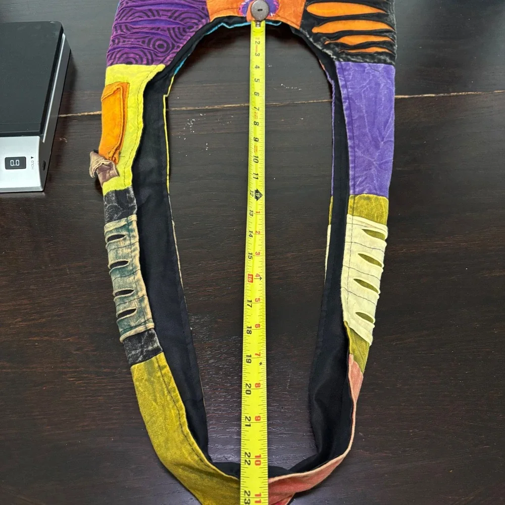 Boho Hippie Patchwork Crossbody Bag Flowers Colorful Indie Festival Sling Peace